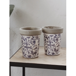 Blumentopf mit Muster "Aged Ceramic"
