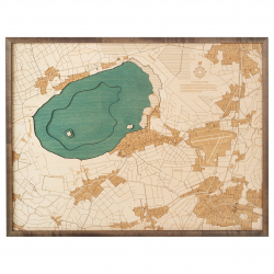 3D-Holzkarte Steinhuder Meer, 81x61 cm von Cutting Brothers