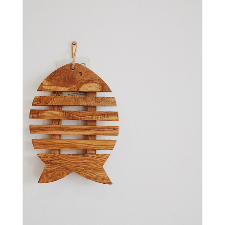 Pasterkamp Topf-Untersetzer „Fisch“, Olivenholz, 27 x 19 cm