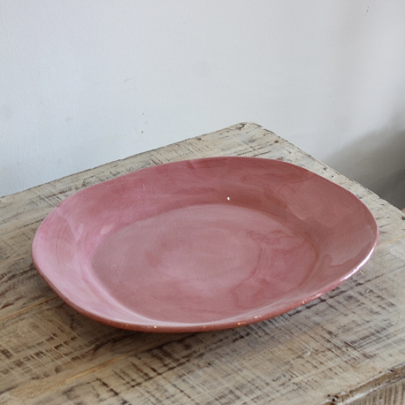 La Gabbianella "Corte" Irregular Tray, Farbe rosa antico