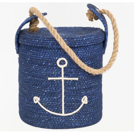Maritimer Türstopper aus Jute mit Fischfigur von Batela