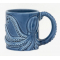 Maritime Tasse aus Keramik mit Seestern-Relief