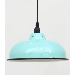 Maritime Deckenlampe aus Metall in Türkis – emailliert