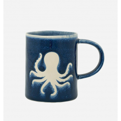 Maritime Steingut-Tasse mit Oktopus von Batela