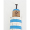 Maritime Garderobe Leuchtturm aus Holz – Wandhaken Batela 31 cm