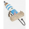 Maritime Garderobe Leuchtturm aus Holz – Wandhaken Batela 31 cm