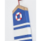 Maritime Garderobe Leuchtturm aus Holz – Dunkelblau Wandhaken Batela 36 cm